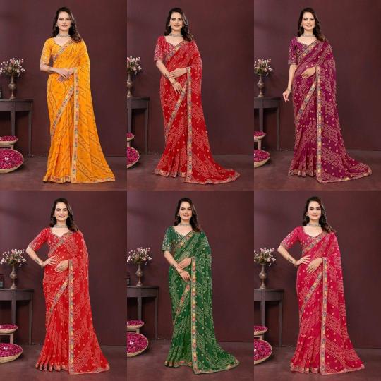 Vastrangan saiyara bandhej saree price range in market